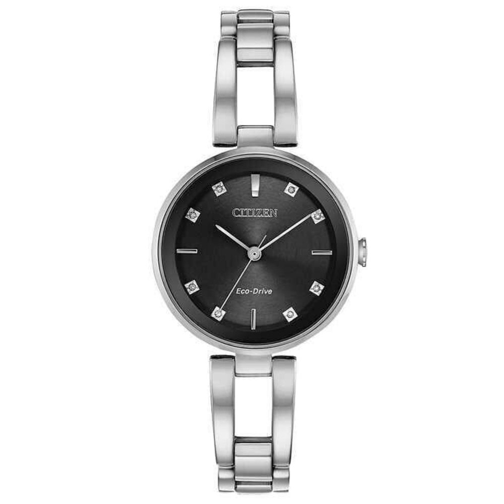 Citizen Eco-Drive Axiom Diamond Accented Black Dial Watch